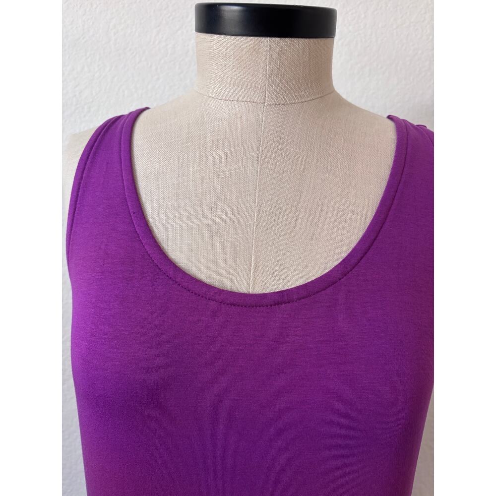Eileen Fisher - NWOT Jersey Blend Tie Waist Tank Dress Size Small - Picture 2 of 13